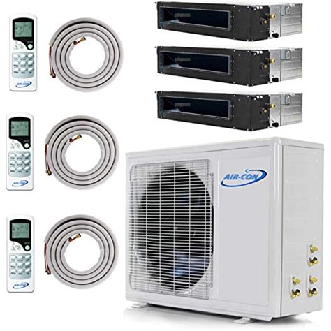 Multi Zone Mini Split Ductless Air Conditioner Tri 3 Zone 12000 12000