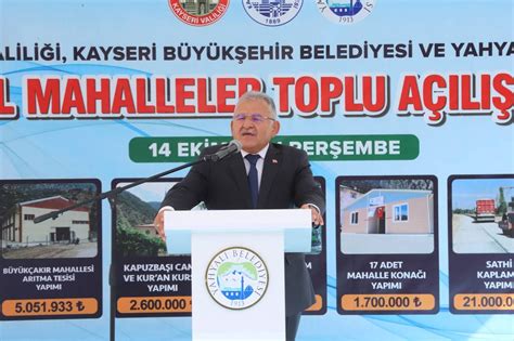 Yahyalıda 50 Milyon TLlik Yatırımların Toplu Açılışı Yapıldı