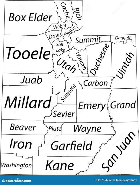 Utah Counties Map Royalty-Free Stock Image | CartoonDealer.com #174550804