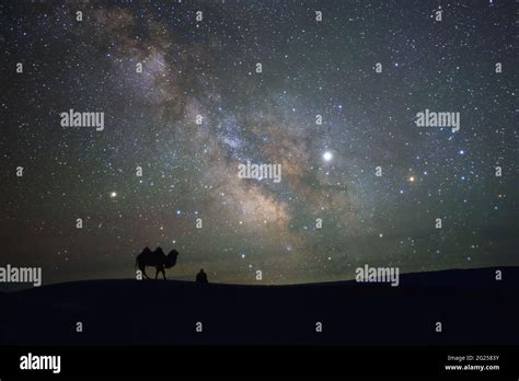 Hombre con silueta de camello fotografías e imágenes de alta resolución