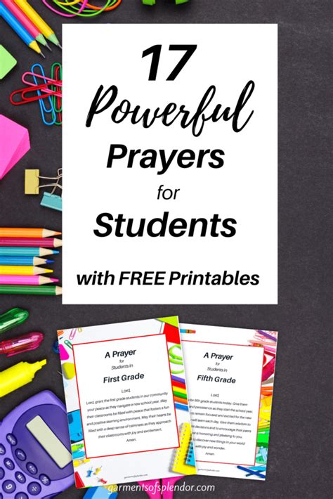 17 Powerful Prayers For Students With Free Printable Prayers