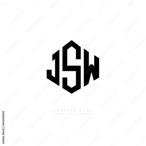 JSW letter logo design with polygon shape. JSW polygon logo monogram ...