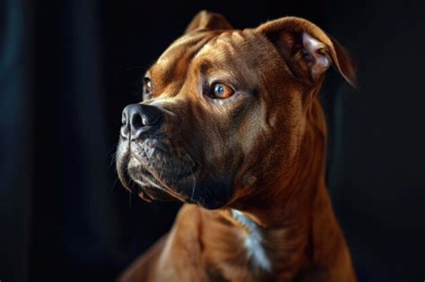 Premium Photo Portrait Of A Pit Bull Dog