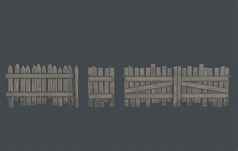 Wooden Fencing 3d Model Cgtrader