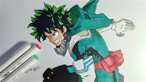 How To Draw Izuku Midoriya Step By Step Tutorial My Hero Academia Youtube