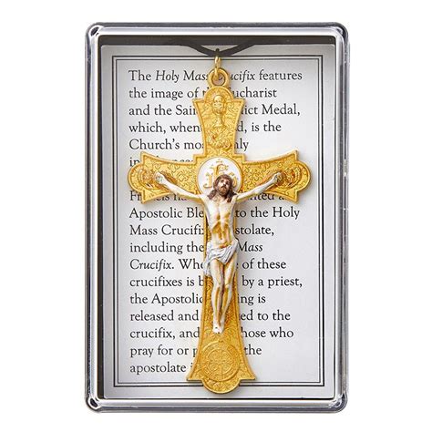 Gold Holy Mass Crucifix Pendant With Cord Consumer Autom