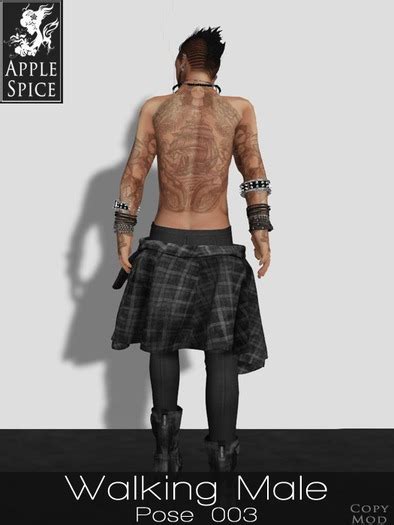 Second Life Marketplace Apple Spice Walking Male Pose 003