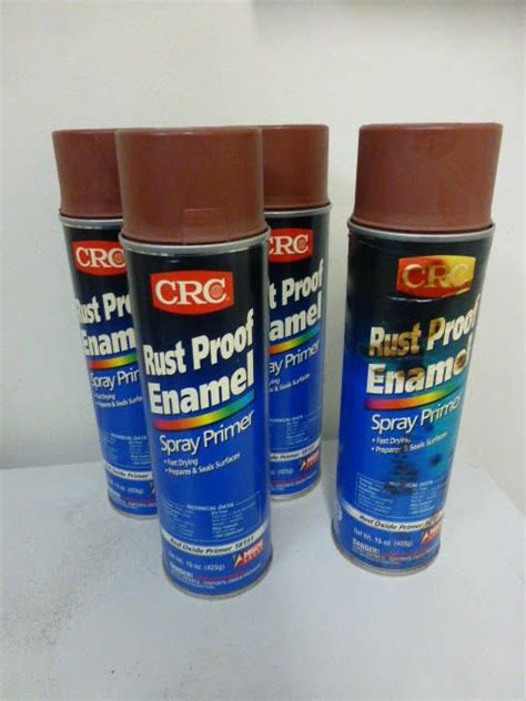 Lot Of Crc Rust Proof Enamel Spray Paint Oz Aerosol Can Red Oxide