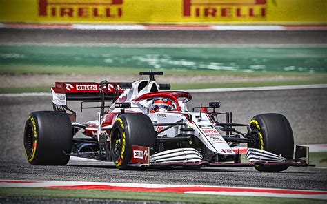 Kimi Raikkonen Alfa Romeo Racing C41 On Track Raceway Formula 1