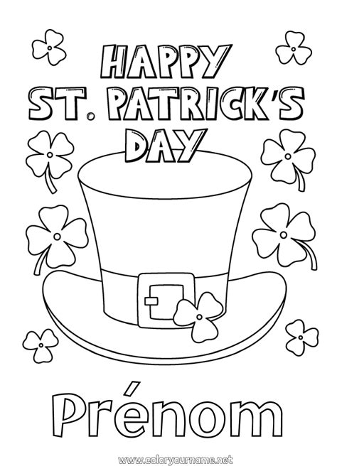 Coloriage N Tr Fle Irlande F Te De La Saint Patrick