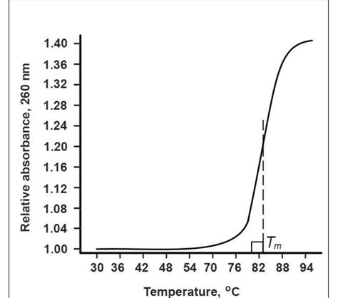 Thermal Denaturation Of Dna The Melting Temperature Tm Is Determined Download Scientific