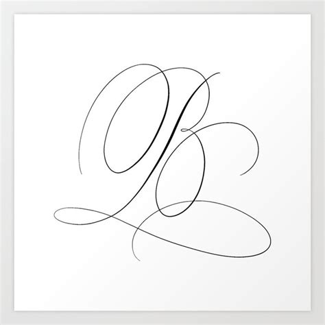 Letter B in Calligraphy. Calligraphed letter B. Handlettered B ...