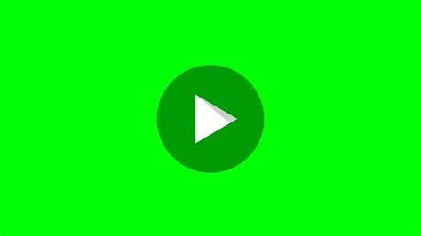 Play Button Green Screen Footage Free Download Youtube