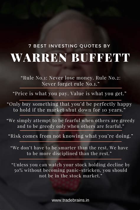 7 Best Investing Quotes By Warren Buffett Min Trade Brains