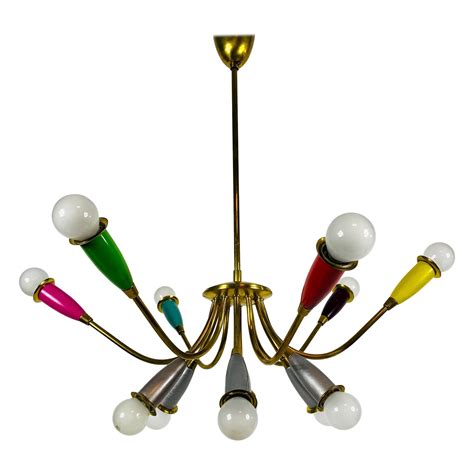 Vintage 1950s Brass Sputnik Chandelier At 1stdibs