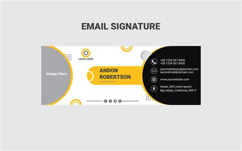 Email signature design concept 26782049 Vector Art at Vecteezy