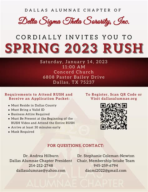 Spring Rush Dallas Alumnae Chapter Of Delta Sigma Theta Sorority