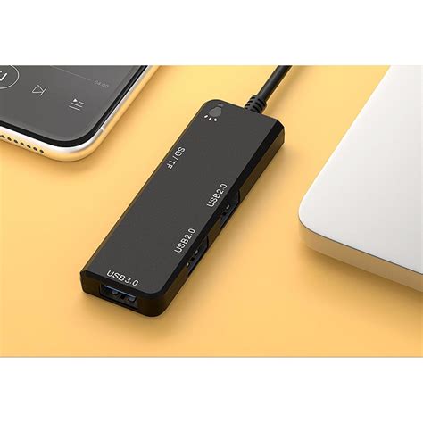 Hub Multi Usb A Típusú 5 Az 1 Ben Sd Tf Kártyaolvasóval 2 Usb 2 0 és 1 Usb 3 0 Porttal