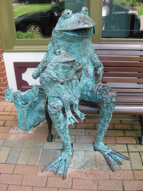 Copper Frog Sculpture Art by Beau Smith, Large Human-sized Like Bronze ...