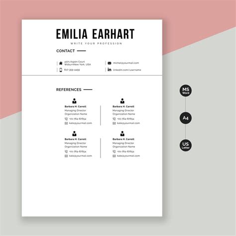 Resume Design Template Modern Resume Template Word Free Download