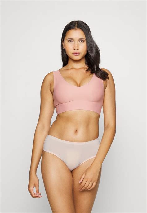 Adidas Sport Scoop Lounge Bra Topp Peach Whip White Vit