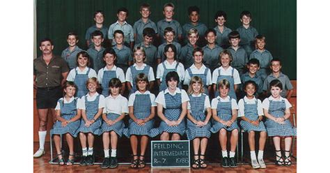 School Photo 1980s Feilding Intermediate School Feilding Mad