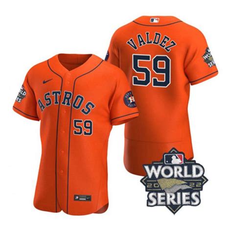 Astros 59 Framber Valdez Gray Nike 2022 World Series Flexbase Jersey