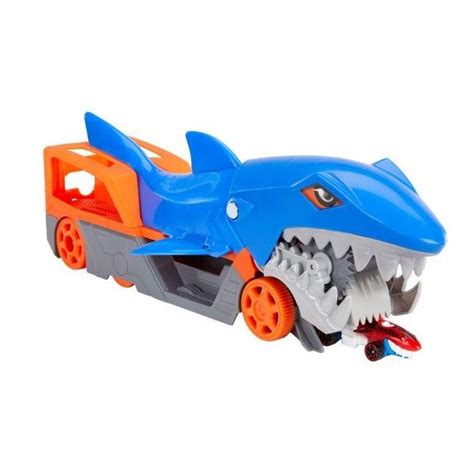 Jucăriiexpress Jucării pentru bebeluși și copii Hot Wheels Camion rechin transportor de
