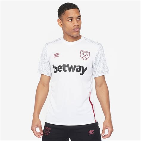 Umbro West Ham 2021 Training Shirt Brilliant Whitezen Bluenew