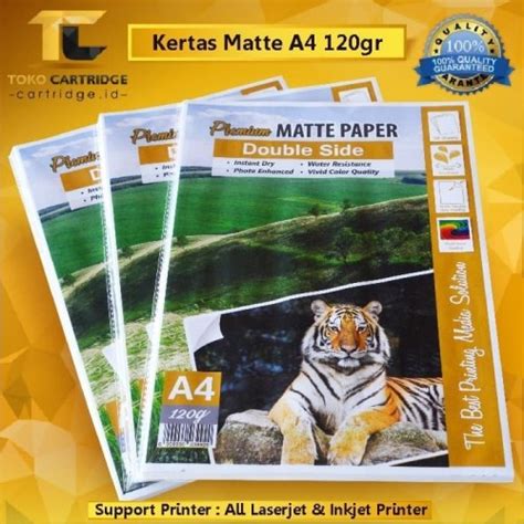 Jual Kertas Brosur Matte Art Paper Double Side A Gsm Lbr Doff