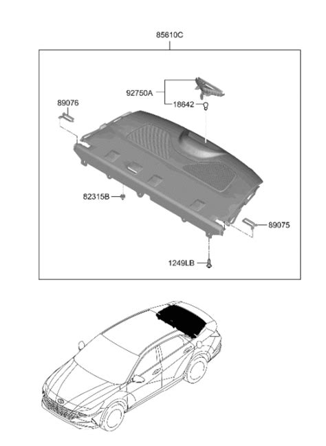 85610 AA130 NNB Genuine Hyundai Trim Assembly Package Tray RR