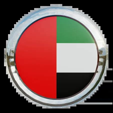 United Arab Emirates Round Flag Flag 3D Icon download in PNG, OBJ or ...