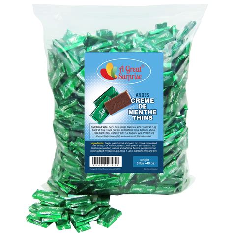 Andes Mints - Andes Creme De Menthe Thins - Green Candy - 3 LB Bulk ...