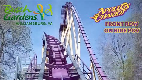 Apollo S Chariot Front Row On Ride Pov Busch Gardens Williamsburg