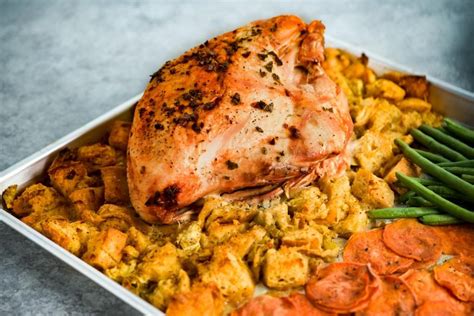 One Pan Turkey Dinner Thanksgiving For Two Recipe Thanksgiving