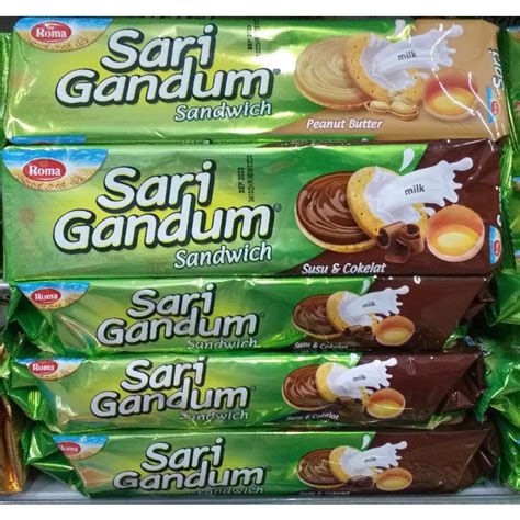 Jual Roma Sari Gandum Sandwich Peanut Butter Coklat G Shopee