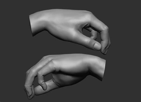 Female hand pose 3 3D model 3D printable | CGTrader