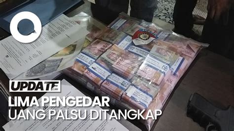 Polisi Tangkap 5 Pengedar Uang Palsu Senilai Rp 15 Triliun Di Pandeglang