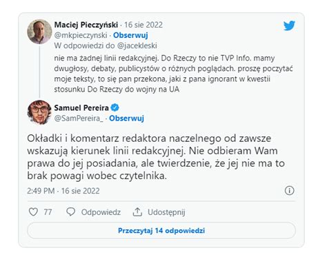 Łukasz Warzecha on Twitter Pereirze nie mieści się w głowie że w