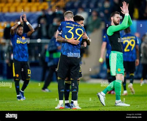 Jadon Sancho With Scott McTominay Of Manchester United During The UEFA