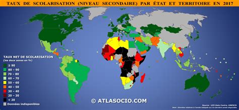 Savoir faire lire une carte thématique en lien avec la scolarisation