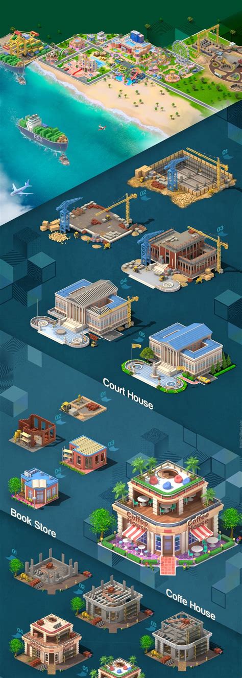 Megapolis Buildings Isometric 3D Sprites For City Sim On Behance