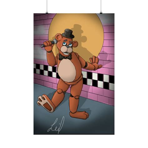 Freddy Vertical Posters Fnaf Poster Matte Print Fnaf Freddy Etsy