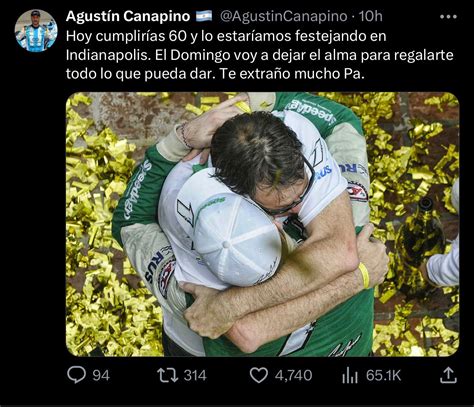 El Emotivo Mensaje De Agust N Canapino A Alberto En El D A Que