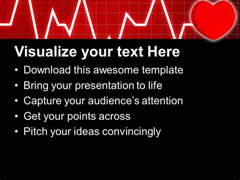 Cardiogram With Heart Medical Powerpoint Templates Ppt Themes And