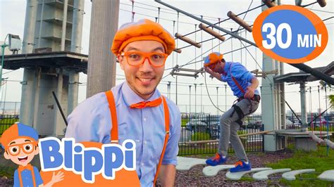 Blippi Besucht Einen Outdoor Abenteuerpark Blippi Deutsch