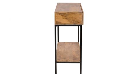 Console Industrielle Avec Rangements 2 Tiroirs En Bois Clair Manguier