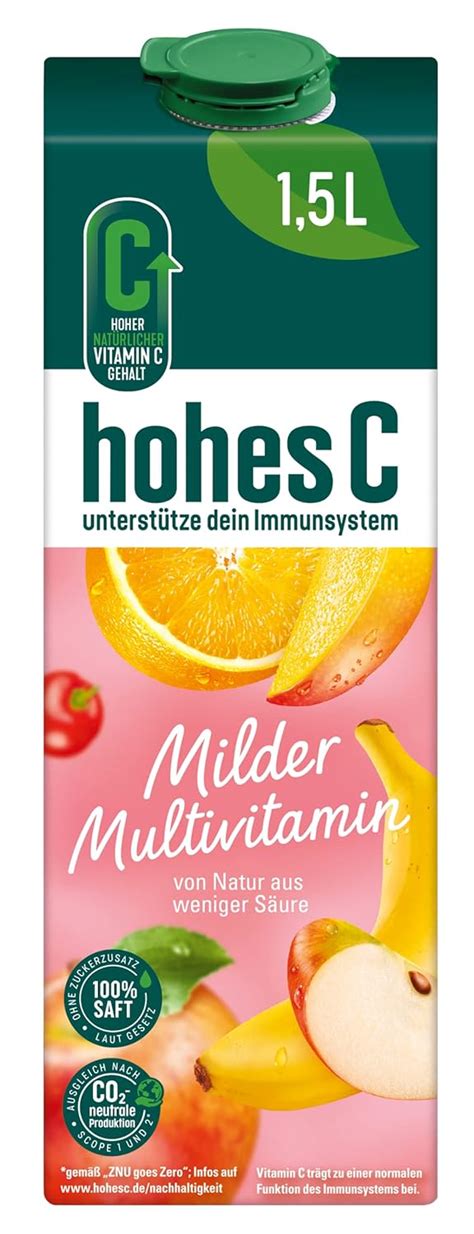 Hohes C Milder Multivitamin X L Saft Apfel Orange