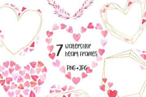 Vintage Valentine Day Heart Florals PNG Graphic By Larysa Zabrotskaya