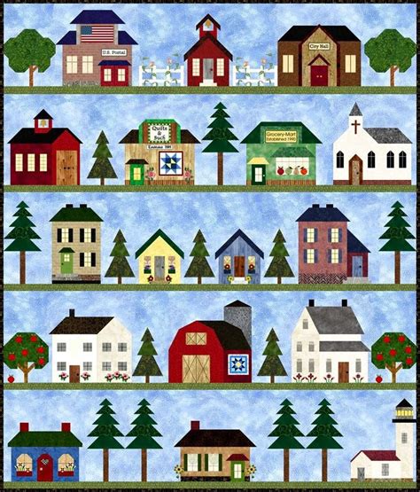 Village House Quilt Block House Quilt Patterns House Quilts